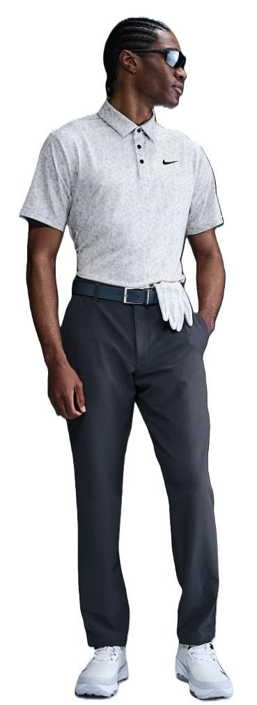 Nike Dri-FIT Tour Print polo uomo, photon dust/black