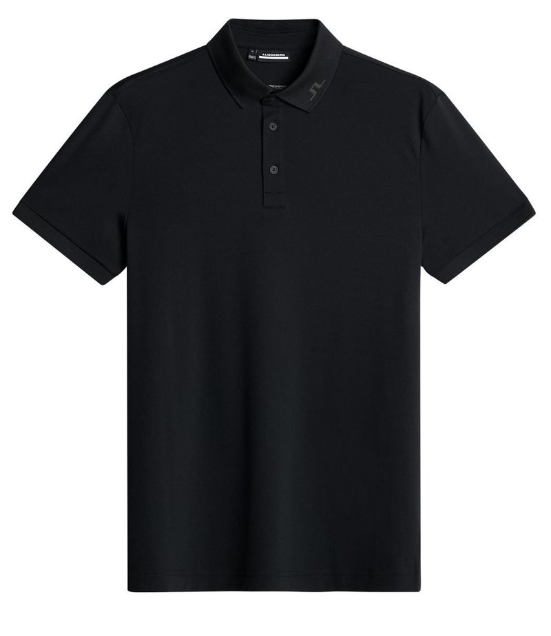 J.Lindeberg KV Print polo da uomo, nero