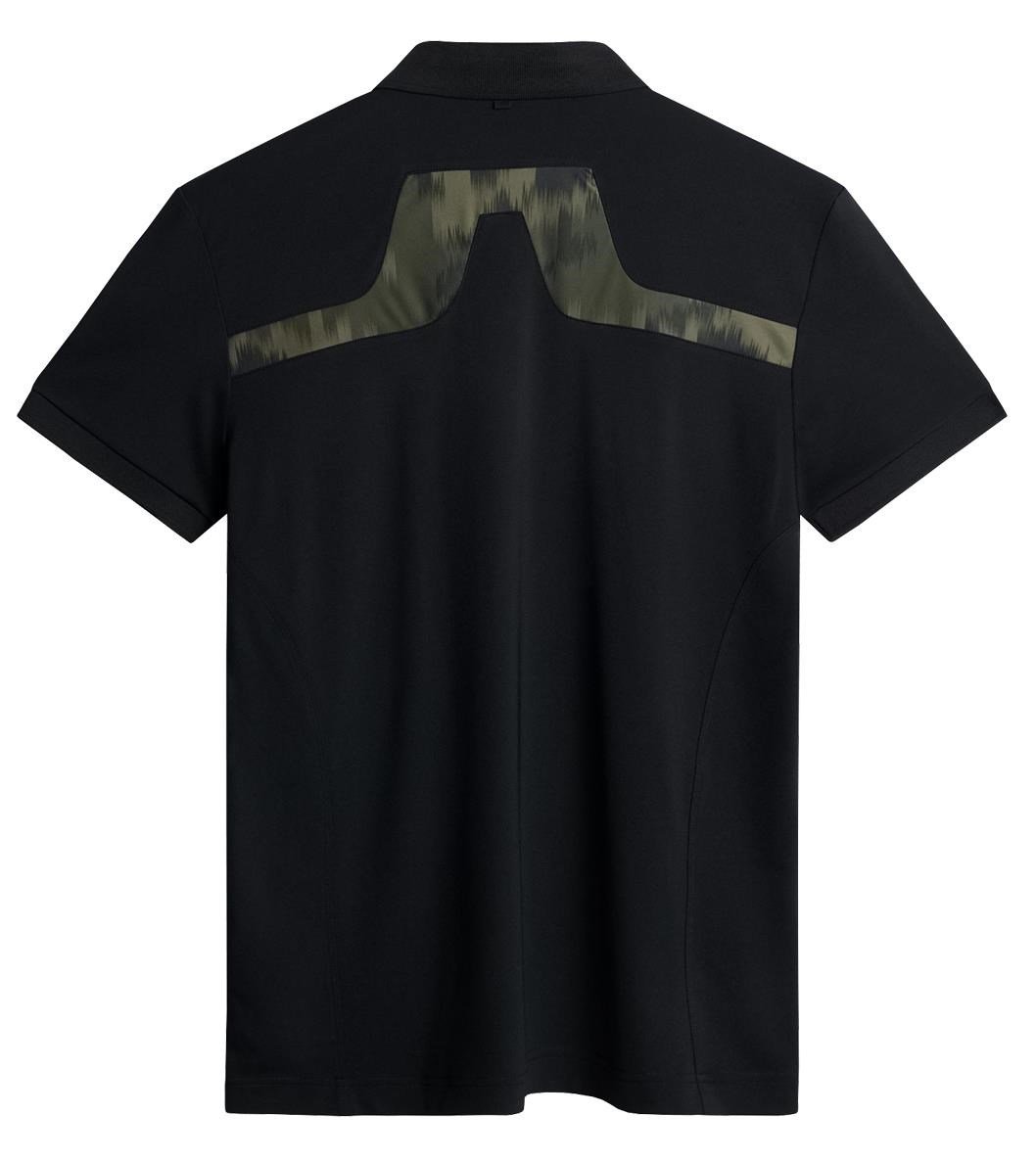 J.Lindeberg KV Print polo da uomo, nero