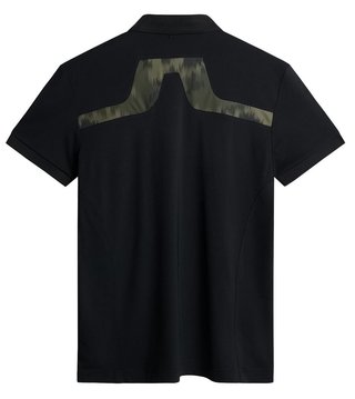 J.Lindeberg KV Print polo da uomo, nero