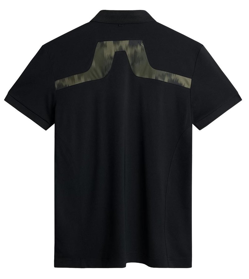 J.Lindeberg KV Print polo da uomo, nero