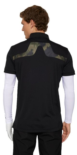 J.Lindeberg KV Print polo da uomo, nero