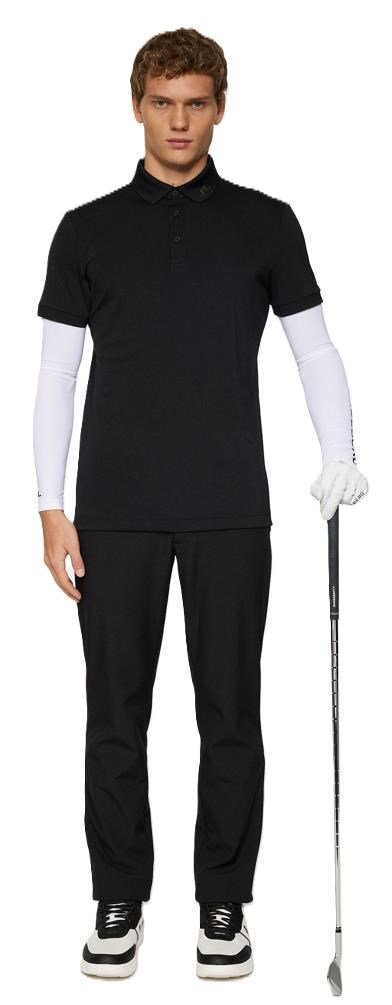 J.Lindeberg KV Print polo da uomo, nero