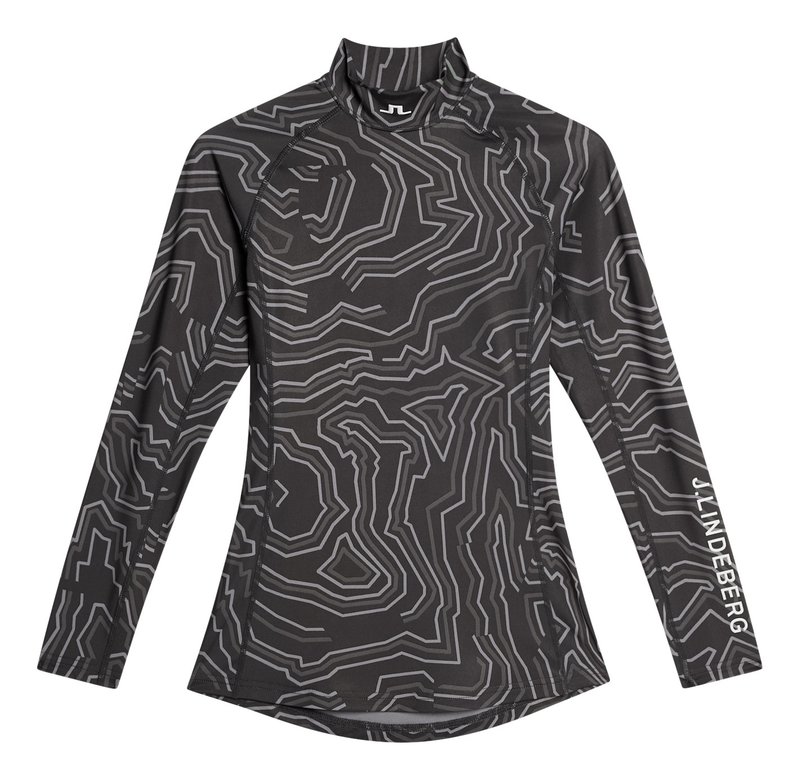 J.Lindeberg Ella Print Compression T-shirt da donna, asphalt