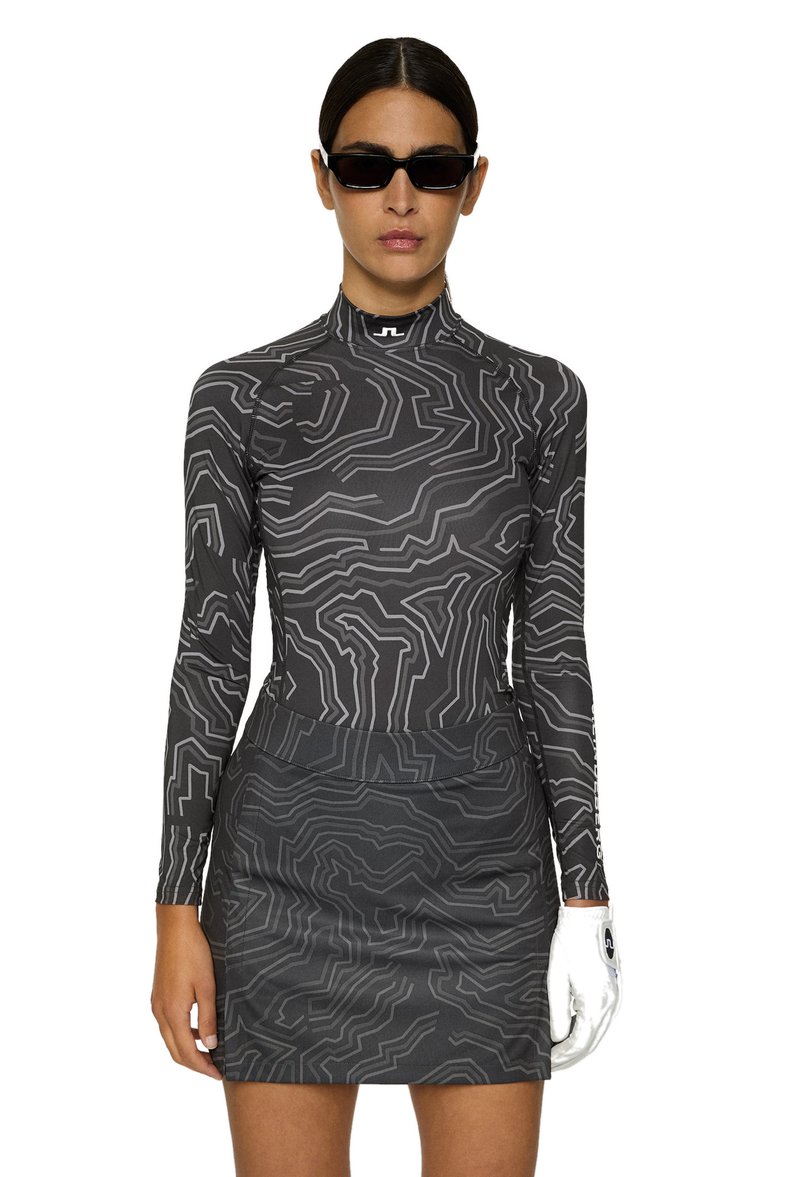 J.Lindeberg Ella Print Compression T-shirt da donna, asphalt