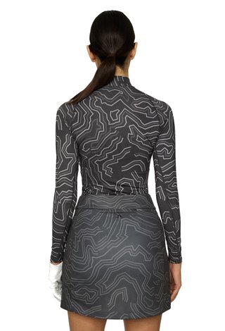 J.Lindeberg Ella Print Compression T-shirt da donna, asphalt