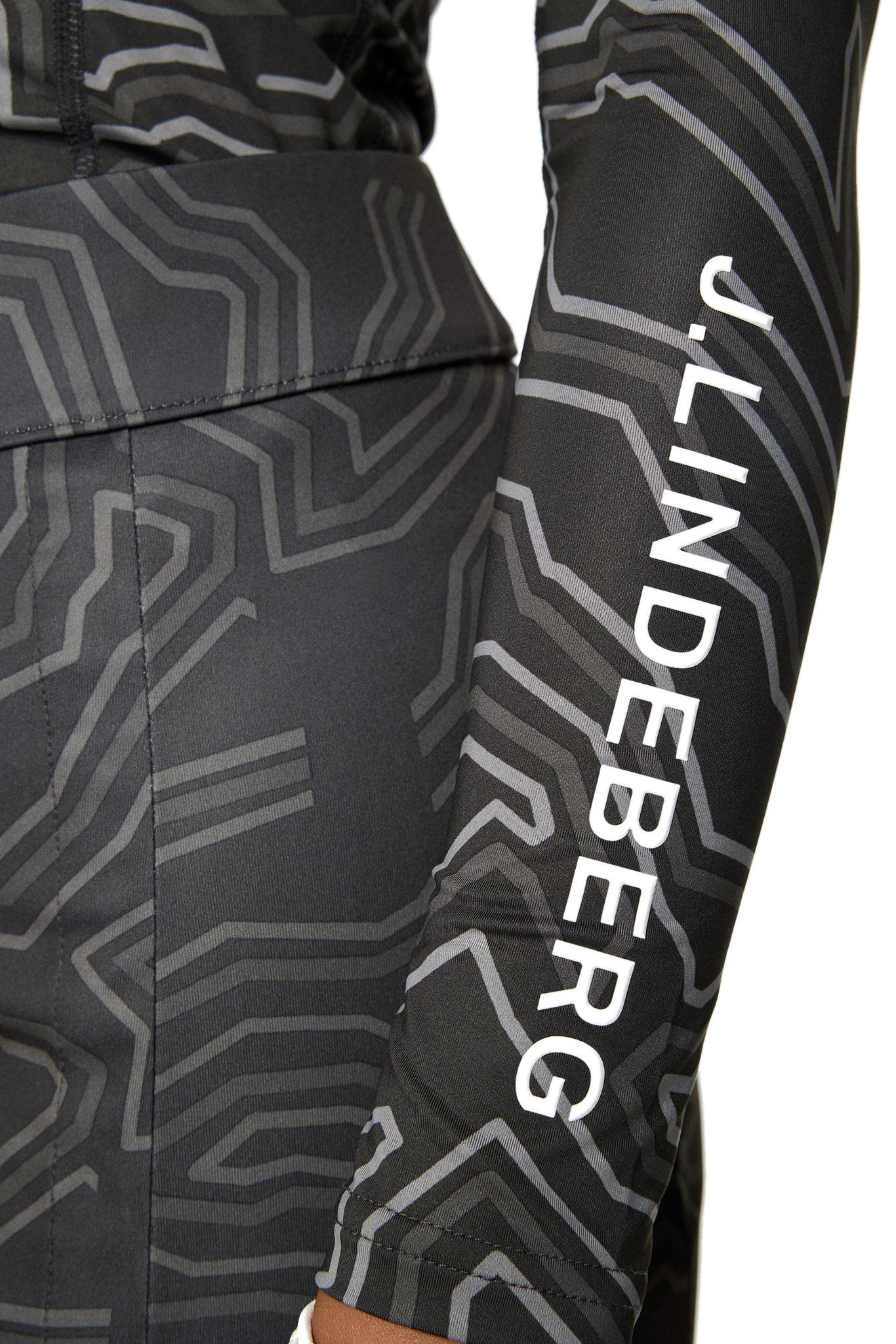 J.Lindeberg Ella Print Compression T-shirt da donna, asphalt
