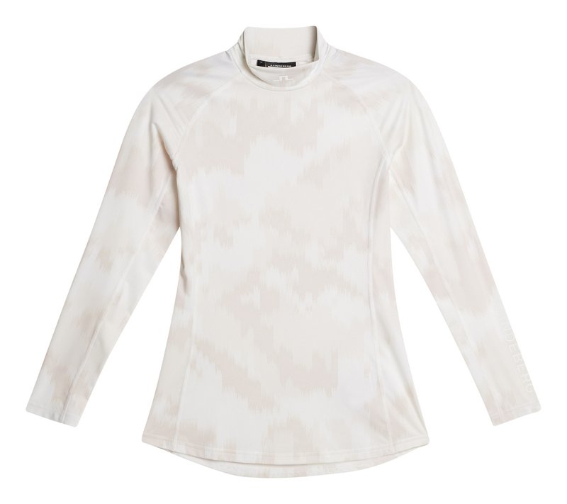 J.Lindeberg Ella Print Compression T-shirt da donna, warp gray lilac