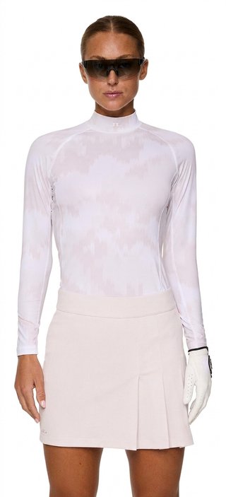 J.Lindeberg Ella Print Compression T-shirt da donna, warp gray lilac