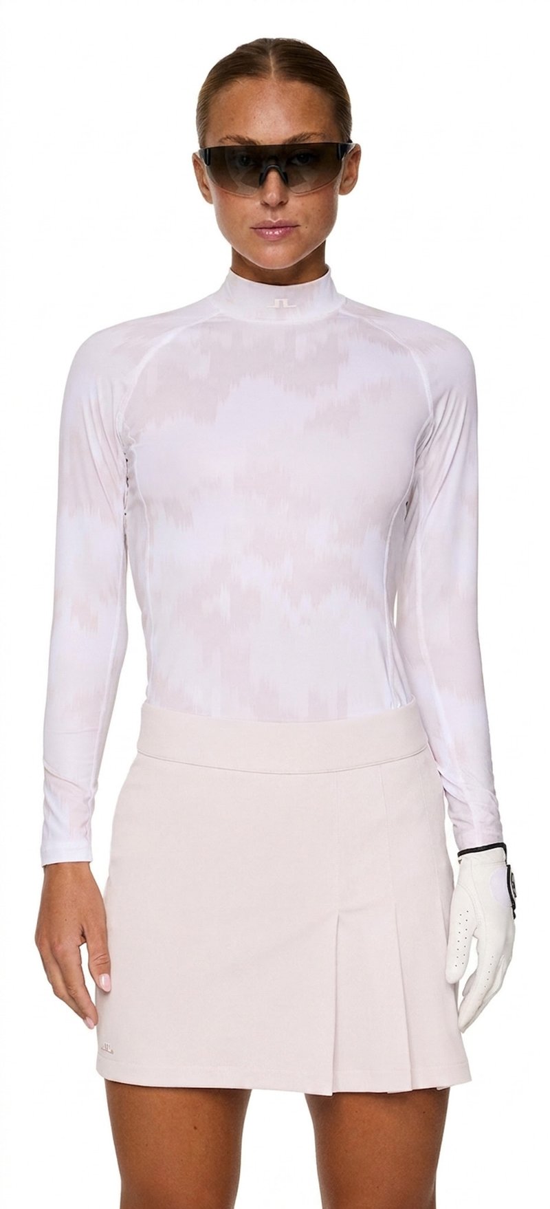 J.Lindeberg Ella Print Compression T-shirt da donna, warp gray lilac