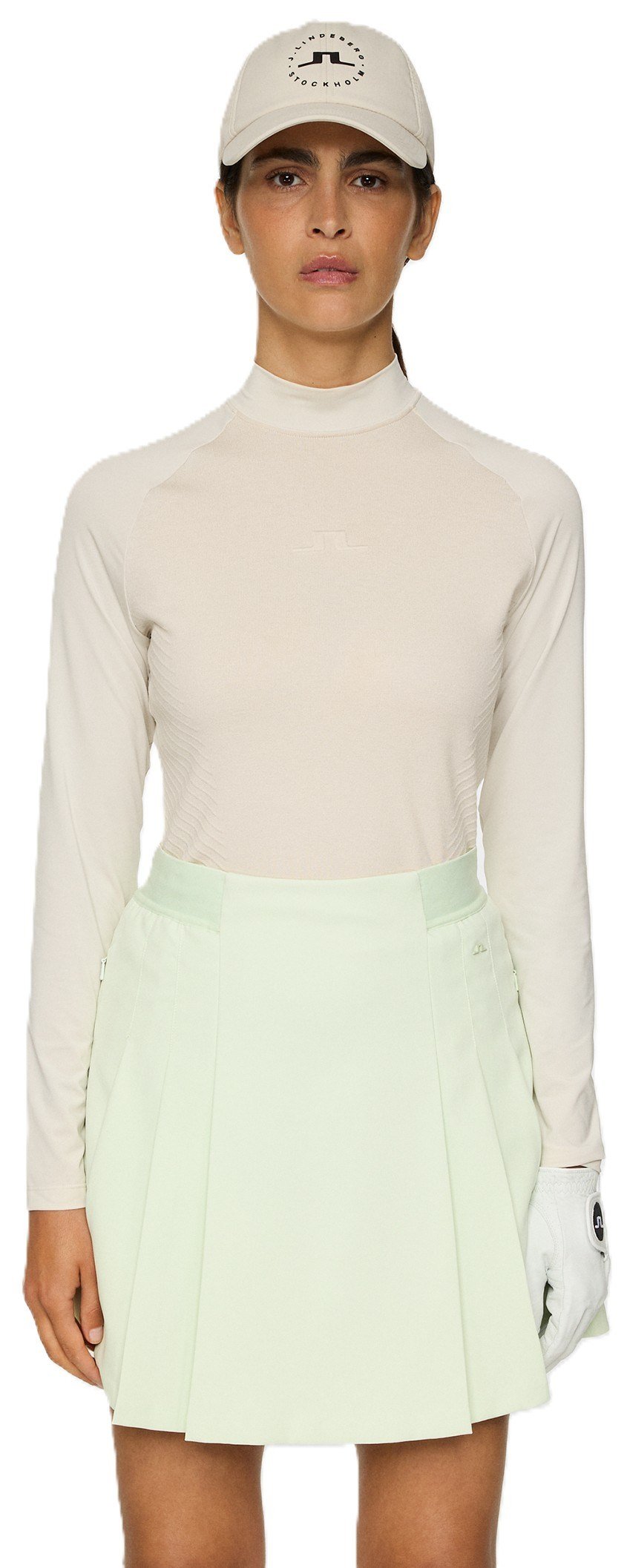 J.Lindeberg Darla Hybrid Knit maglione da donna, moonbeam