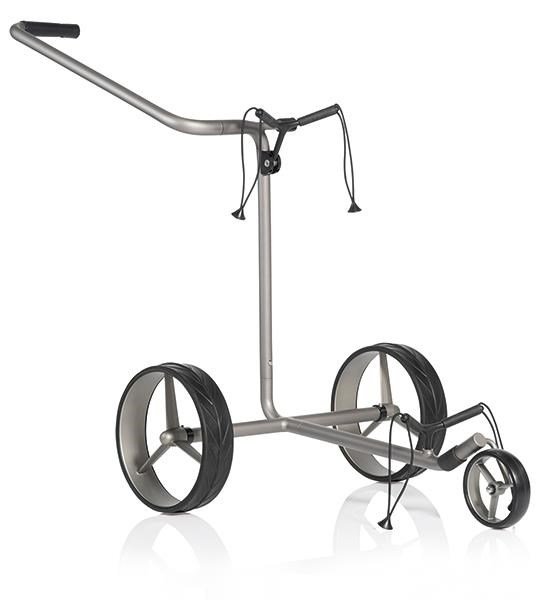 JuCad Edition S carrello manuale a 3 ruote, lega di alluminio + borsa da trasporto JTT, argento