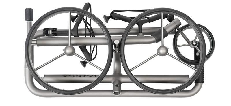 JuCad Edition S carrello manuale a 3 ruote, lega di alluminio + borsa da trasporto JTT, argento
