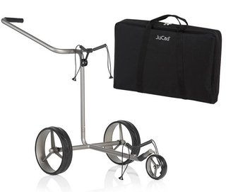 JuCad Edition S carrello manuale a 3 ruote, lega di alluminio + borsa da trasporto JTT, argento