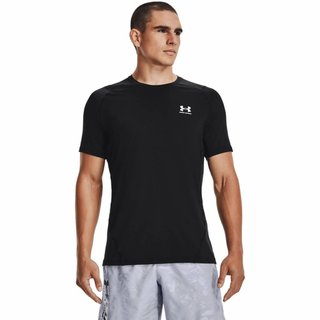 Under Armour HeatGear Fitted S t-shirt da uomo, nero