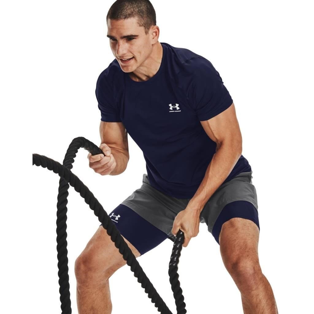 Under Armour HG Fitted SS t-shirt da uomo, midnight navy