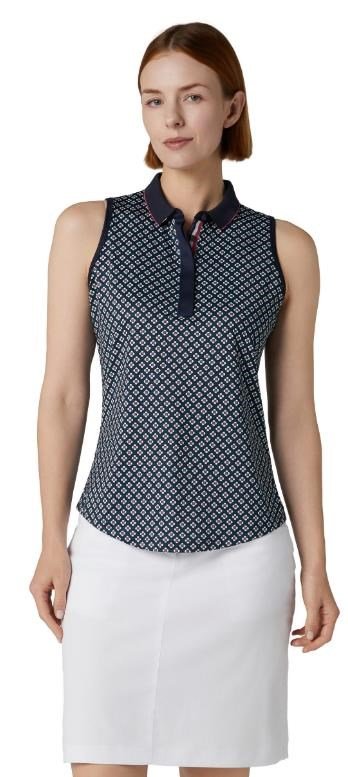Callaway Mini Geo Floral Sleeveless top da donna, peacoat