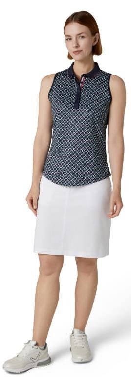 Callaway Mini Geo Floral Sleeveless top da donna, peacoat