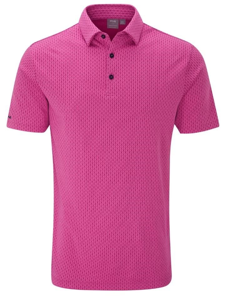PING Hershel polo da uomo, ultra pink multi