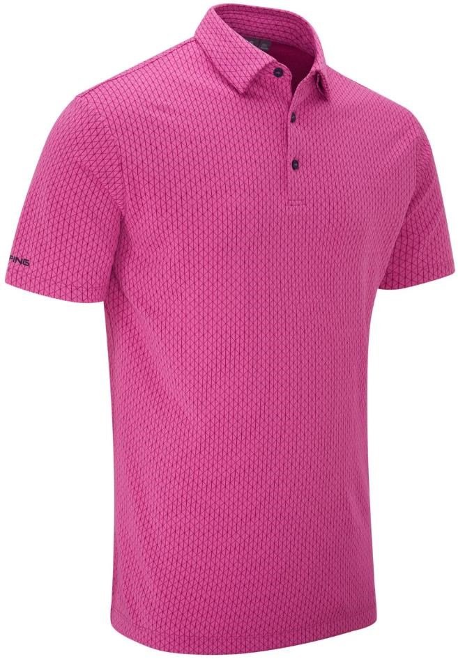 PING Hershel polo da uomo, ultra pink multi