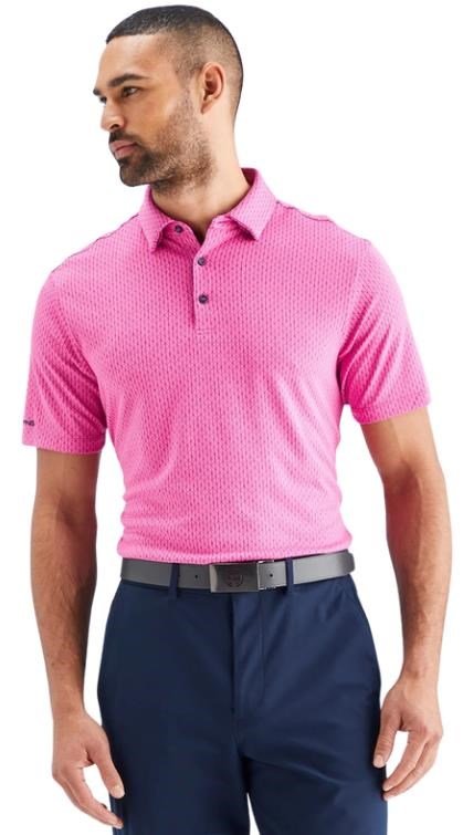 PING Hershel polo da uomo, ultra pink multi