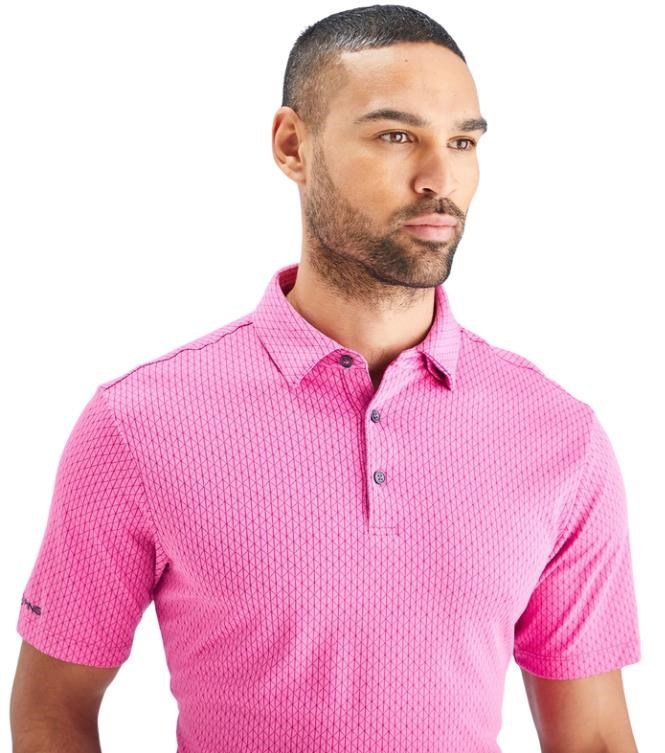 PING Hershel polo da uomo, ultra pink multi