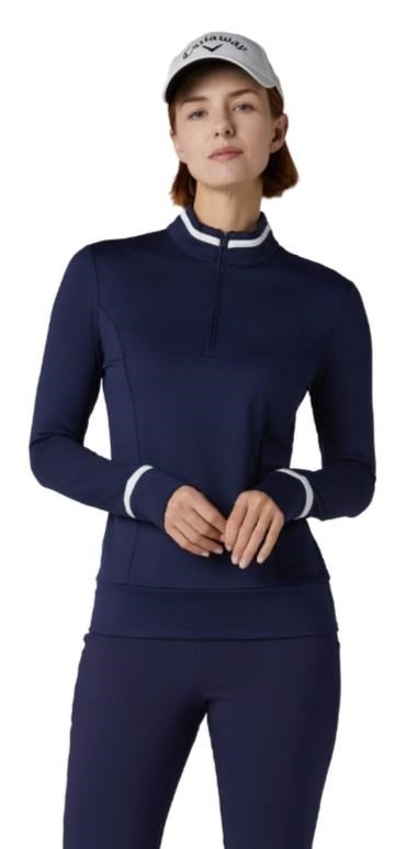 Callaway Thermal Long Sleeve Colourblock top da donna, peacoat