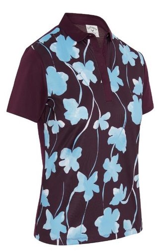 Callaway Stemmed Floral polo da donna, potent purple