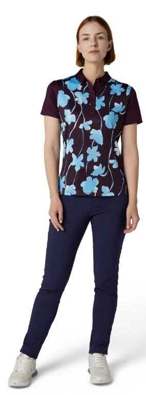 Callaway Stemmed Floral polo da donna, potent purple