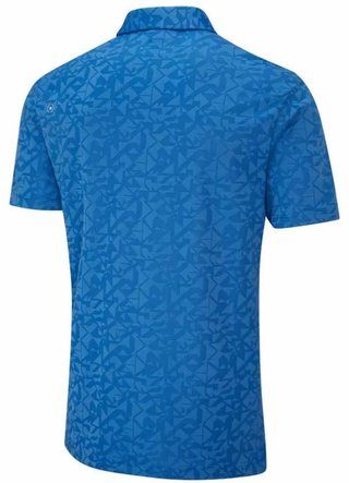 PING Geo Camo polo da uomo, tidal blue