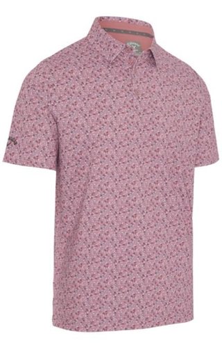 Callaway Novelty Confetti Print polo da uomo, mesa rose