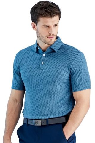 PING Hershel polo da uomo, blue fusion multi