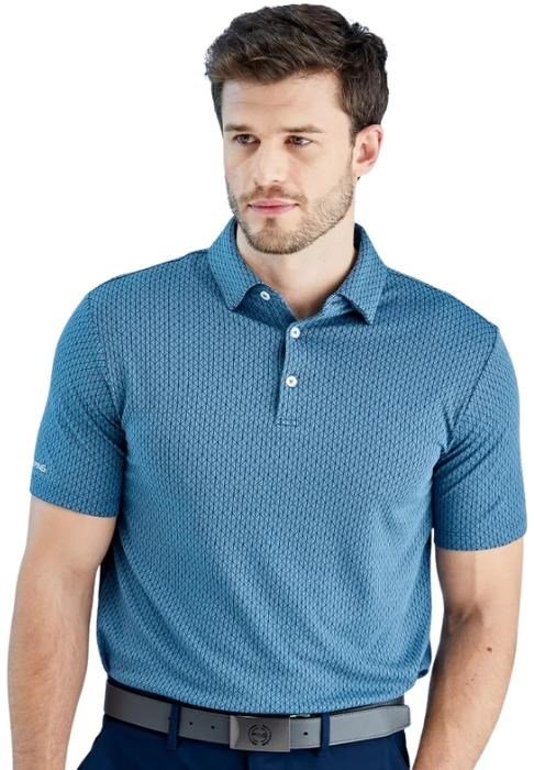 PING Hershel polo da uomo, blue fusion multi