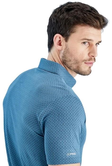 PING Hershel polo da uomo, blue fusion multi