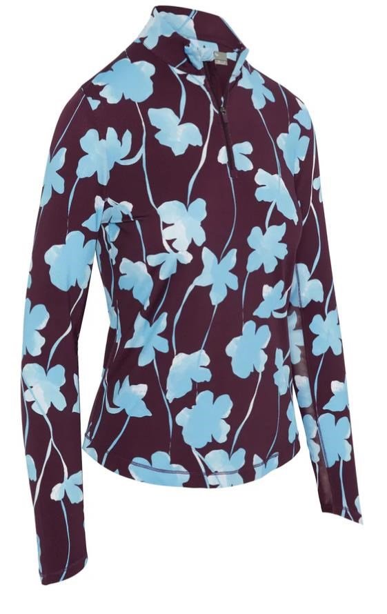 Callaway Stemmed Floral Sun Protection top da donna, potent purple