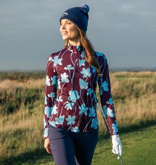 Callaway Stemmed Floral Sun Protection top da donna, potent purple