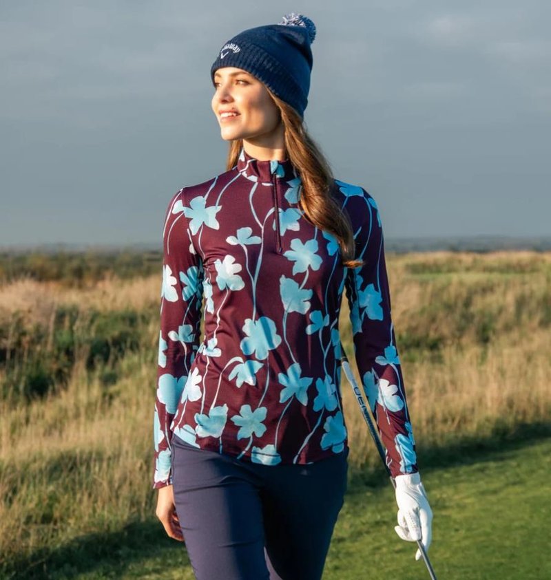 Callaway Stemmed Floral Sun Protection top da donna, potent purple