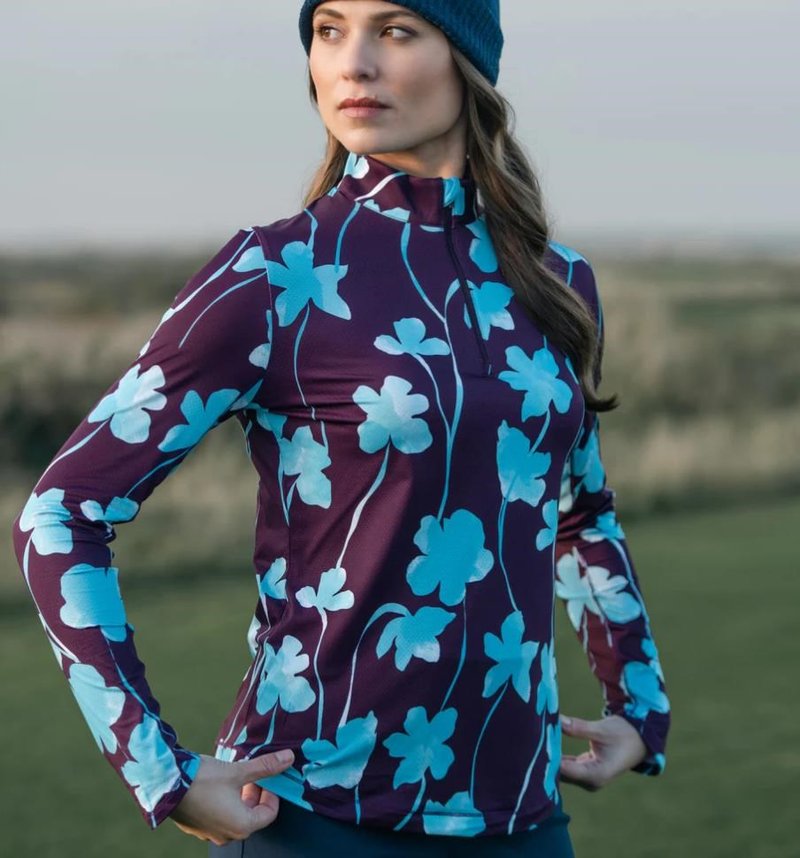 Callaway Stemmed Floral Sun Protection top da donna, potent purple