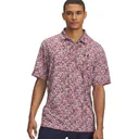 Under Armour Playoff 3.0 Printed polo da uomo, tourmaline pink/dark maroon/midnight navy