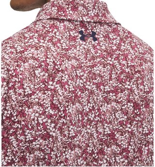 Under Armour Playoff 3.0 Printed polo da uomo, tourmaline pink/dark maroon/midnight navy