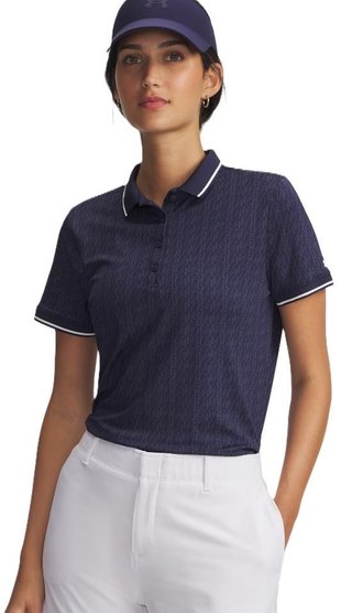 Under Armour Playoff Jacquard polo da donna, midnight navy
