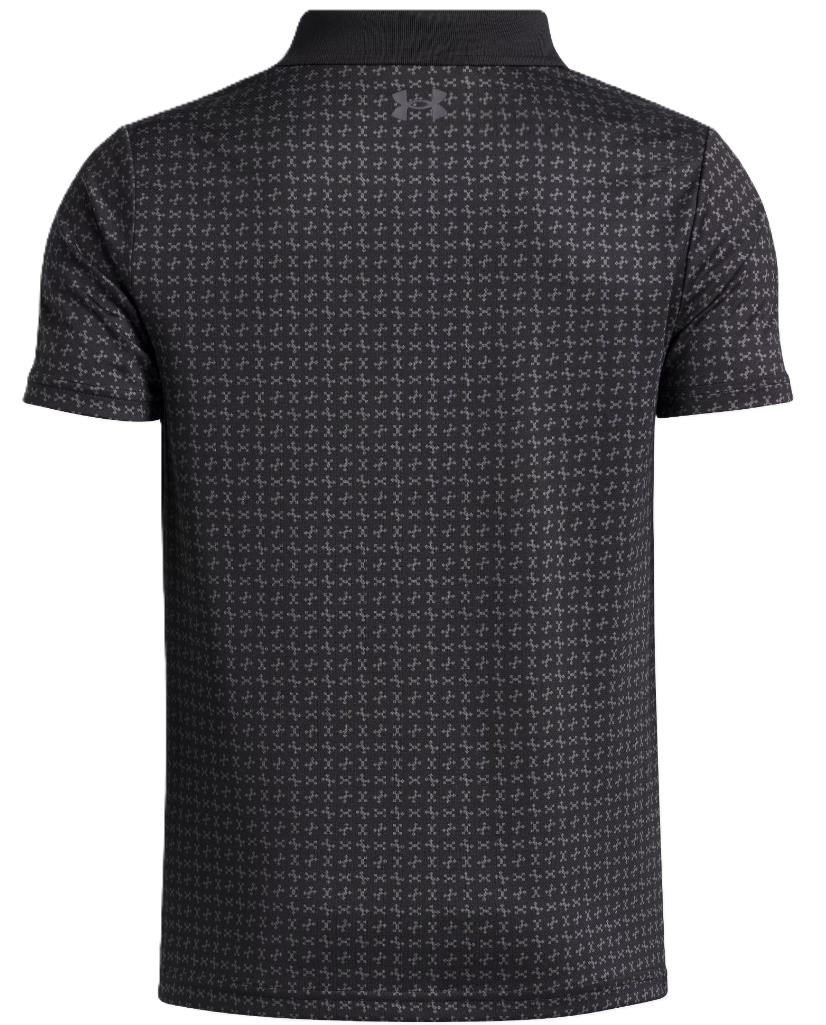 Under Armour Matchplay Printed polo junior, black/castlerock