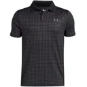 Under Armour Matchplay Printed polo junior, black/castlerock