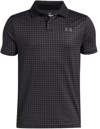 Under Armour Matchplay Printed polo junior, black/castlerock