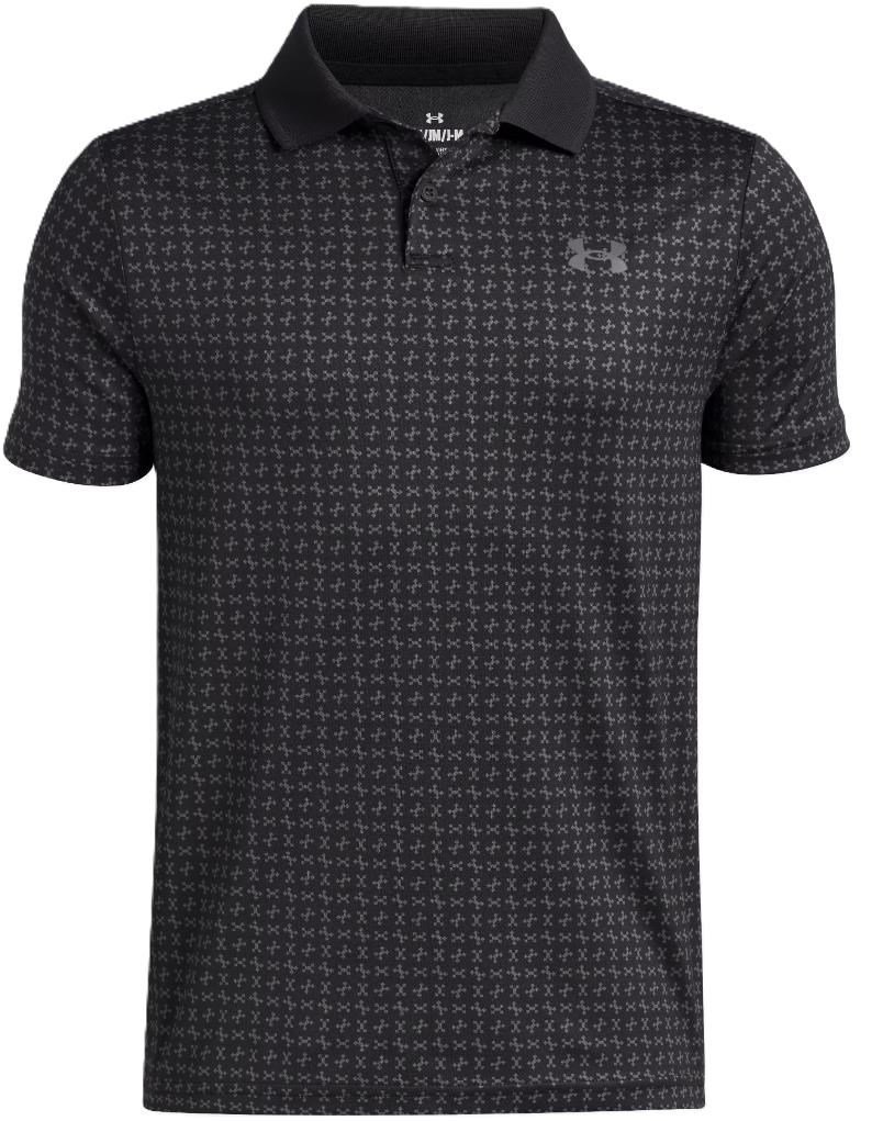 Under Armour Matchplay Printed polo junior, black/castlerock