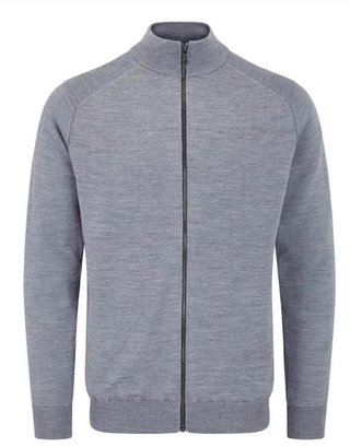 PING Murphy Lined full zip maglione da uomo, french grey marl