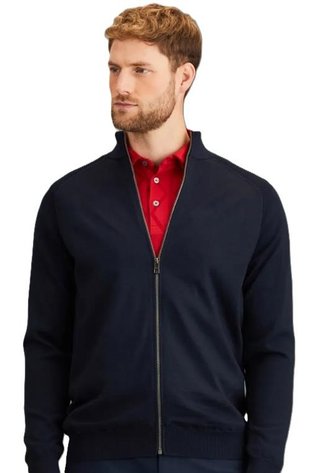 PING Murphy Lined full zip maglione da uomo, blu navy
