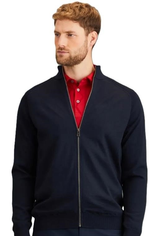 PING Murphy Lined full zip maglione da uomo, blu navy