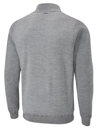 PING Croy Lined Half Zip maglione da uomo, french grey marl
