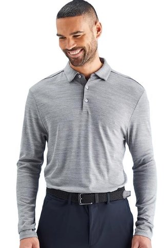 PING Creek manica lunga polo da uomo, rock melange